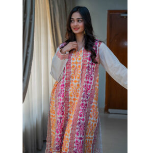 Kantha Kurta (Pink & Yellow)