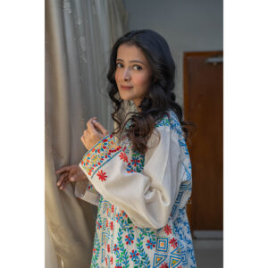 Kantha Kurta (Blue & Red)
